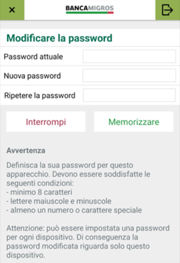 Come Posso Cambiare La Mia Password Di E Banking Banca Migros