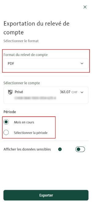 Comment créer un relevé de compte en ligne Banque Migros