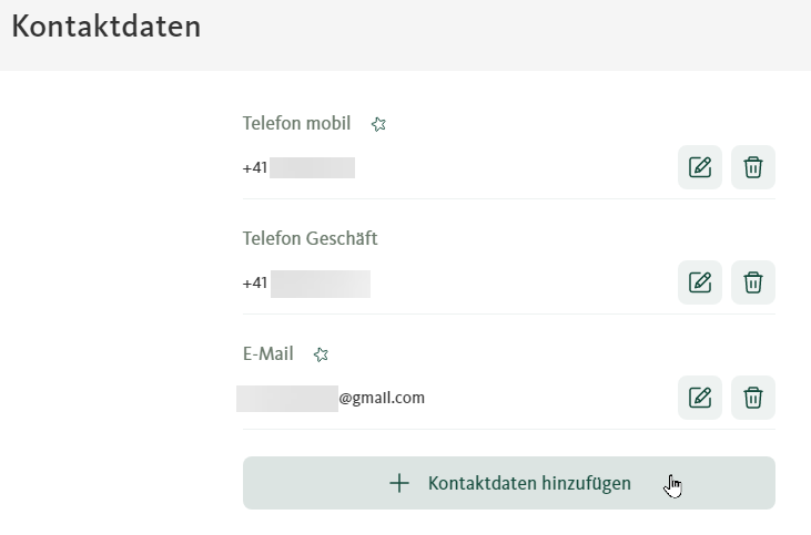 Wie Verwalte Ich Meine Kontaktdaten Im E-Banking? - Migros Bank